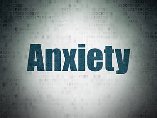 Image showing Medicine concept: Anxiety on Digital Data Paper background