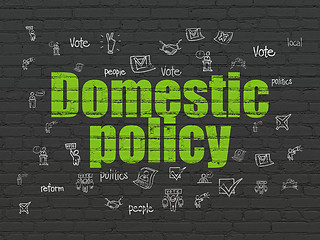 Image showing Political concept: Domestic Policy on wall background