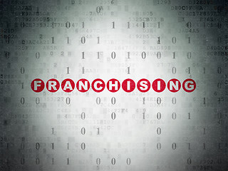 Image showing Business concept: Franchising on Digital Data Paper background