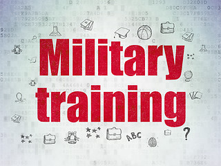 Image showing Education concept: Military Training on Digital Data Paper background