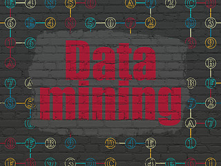 Image showing Data concept: Data Mining on wall background