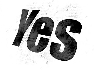 Image showing Business concept: Yes on Digital background