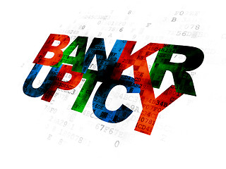 Image showing Finance concept: Bankruptcy on Digital background