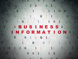 Image showing Business concept: Business Information on Digital Data Paper background