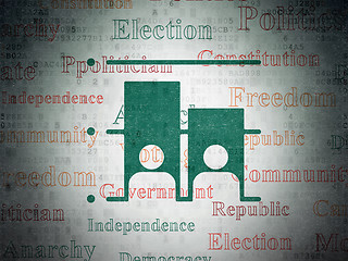 Image showing Politics concept: Election on Digital Data Paper background