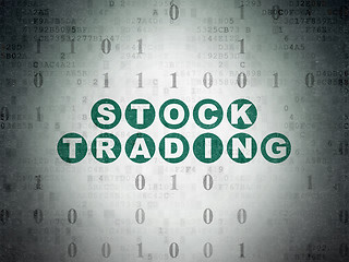 Image showing Business concept: Stock Trading on Digital Data Paper background