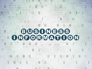 Image showing Finance concept: Business Information on Digital Data Paper background