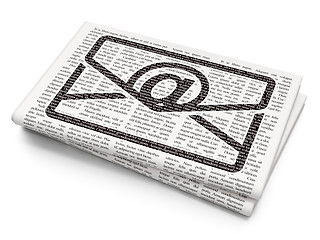 Image showing Business concept: Email on Newspaper background
