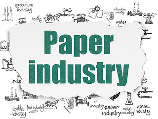 Image showing Industry concept: Paper Industry on Torn Paper background