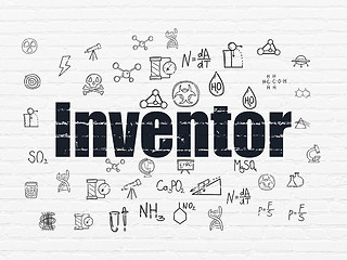 Image showing Science concept: Inventor on wall background