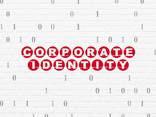 Image showing Finance concept: Corporate Identity on wall background