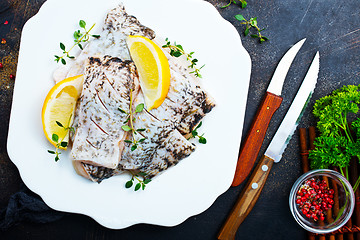 Image showing raw fish fillet