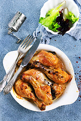 Image showing baked chicken legs