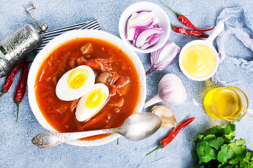 Image showing beet soup