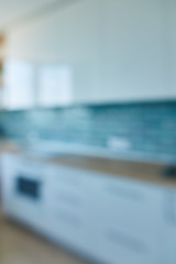 Image showing Interior of an abstract kitchen blur