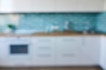 Image showing blur the background of the kitchen.