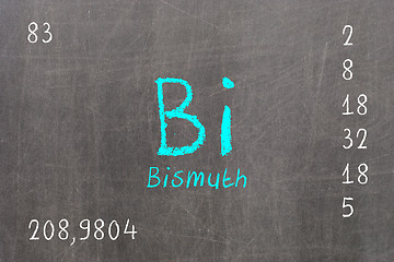 Image showing Isolated blackboard with periodic table, Bismuth