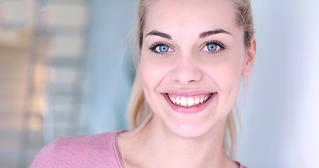 Image showing portrait of a beautiful young blond woman