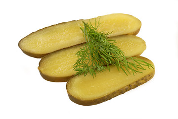 Image showing Dill on Gherkin Slices