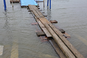 Image showing Planks Bridge Floods