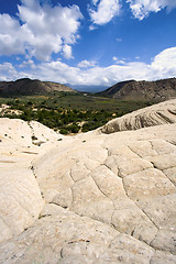 Image showing Looking down the Sandstones in to Snow Canyon - Utah