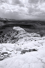 Image showing Looking down the Sandstones in to Snow Canyon