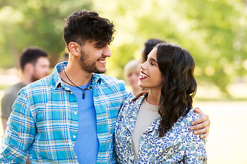 Image showing happy couple in summer park
