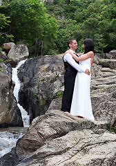 Image showing Happy bride and groom 