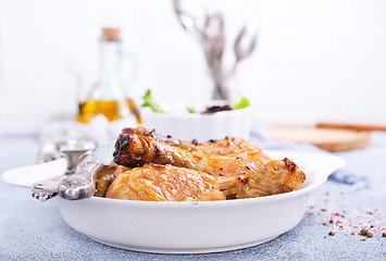 Image showing baked chicken legs