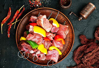 Image showing raw meat for kebab