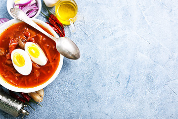 Image showing beet soup