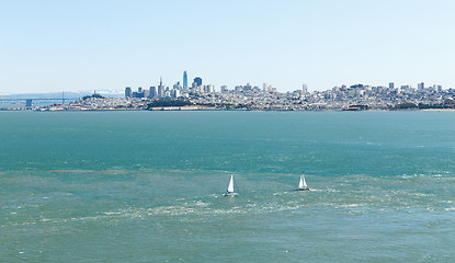 Image showing view of san francisco city and pacific ocean