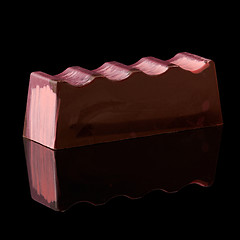 Image showing chocolate candy on black background