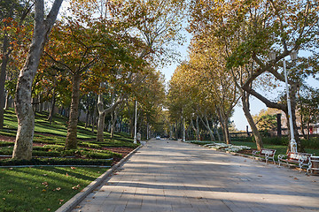 Image showing Park in the autumn day, Istanbul, Turkey