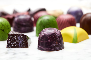 Image showing Set of various hand-made candies