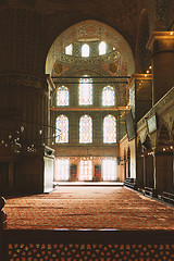 Image showing Interior view from the Blue Mosque,