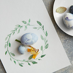 Image showing eggs on a paper