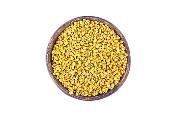 Image showing Fenugreek in bowl on top