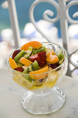 Image showing yogurt with fruit and honey