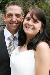 Image showing Happy bride and groom 