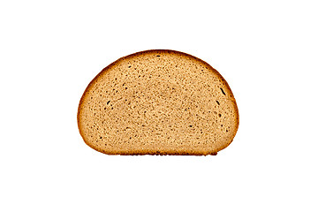 Image showing Fresh baked bread slice isolated on white background. 