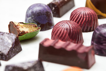 Image showing Set of various hand-made candies