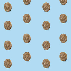 Image showing Pattern seamless of gold coins