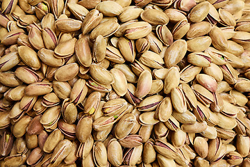 Image showing Roasted and salted pistachios in shell