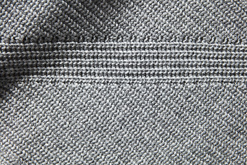 Image showing Closeup macro texture of knitted cotton waffle fabric