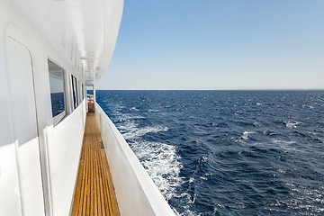 Image showing Corridor of luxury yacht