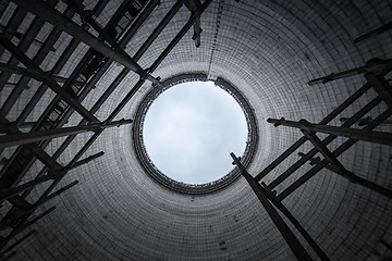 Image showing Cooling Tower interior as abstract industrial background