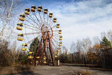 Image showing Ferris wheel of Pripyat ghost town 2019