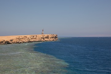 Image showing Small island with coral reef