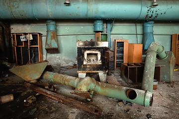 Image showing Damaged furnace in Jupiter Plant Chernobyl